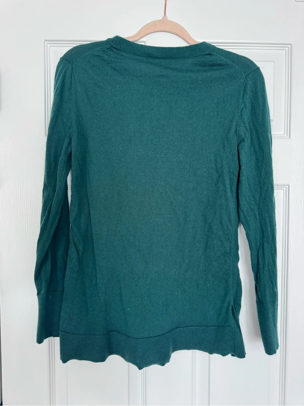 Banana Republic Emerald/Teal Merino Crewneck Sweater